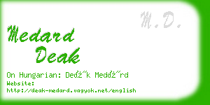 medard deak business card